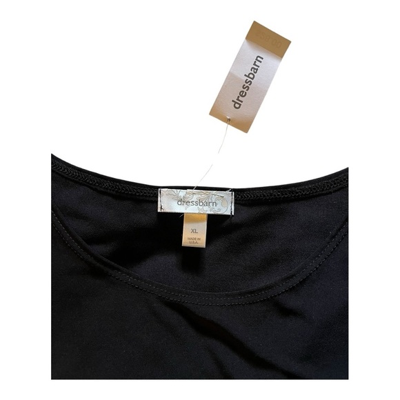 Dressbarn NWT Black Blouse With Asymmetric Hem. Adorable and flattering top!! - Picture 6 of 8
